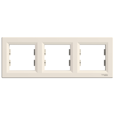 Ramka 3-krotna pozioma kremowa Asfora EPH5800323 Schneider