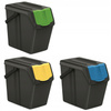 Zestaw 3 szt kosz na śmieci czarny z recyklingu 25 L SORTI BOX ISWB25S3-S411