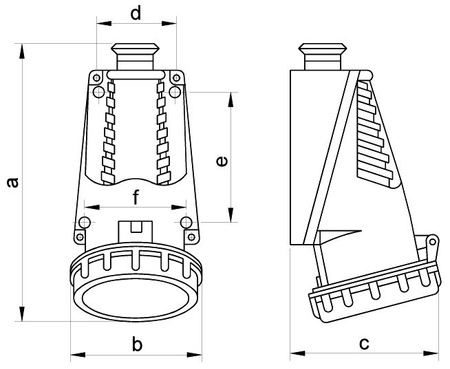 Gniazdo siłowe stałe 16A 230/400V~ 3P+N+Z IP68  Tarel 2626-137