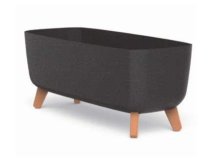 Doniczka na nóżkach antracytowa  Gracia Case Eco Wood DGCL600W-S433W