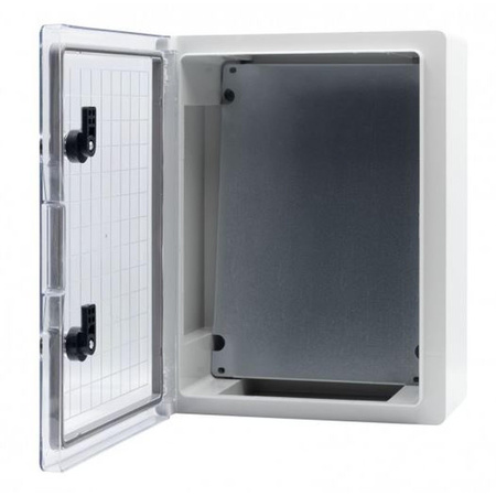 Szafa z tworzywa ABS IP65 szara  300 x 400 x 170 mm drzwi przeźroczyste F1.0129 F-elektro