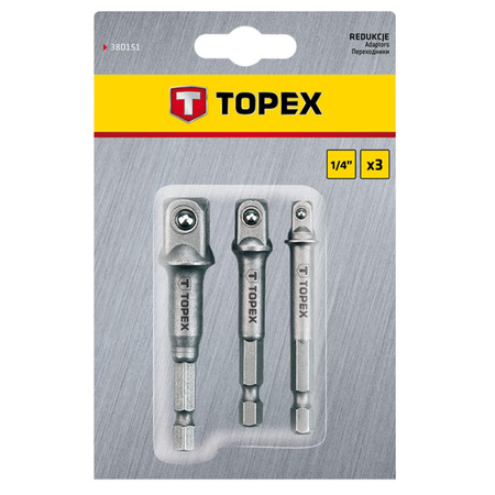 Zestaw redukcji do wkrętarki 3zt. TOPEX 38D151
