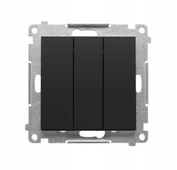 Wyłacznik potrójny czarny mat Simon 55 TW31.01/149 Kontakt-Simon