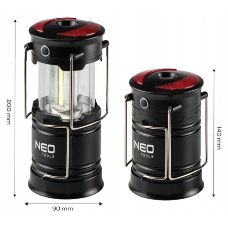 Latarka turystyczna bateryjna LED 200Lm pod namiot NEO 99-030