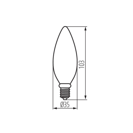 Żarówka LED DUN 6,5W 806lm 3000K E14 Kanlux 23437 