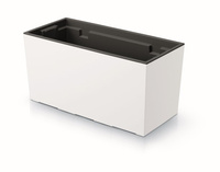 Doniczka balkonowa z wkładem biała URBI  DUC400-S449