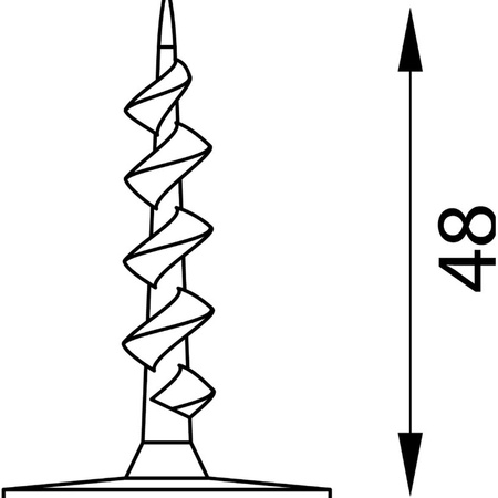 Kołek rozporowy do styropianu biały KWM-50 22.148 1opk=4szt
