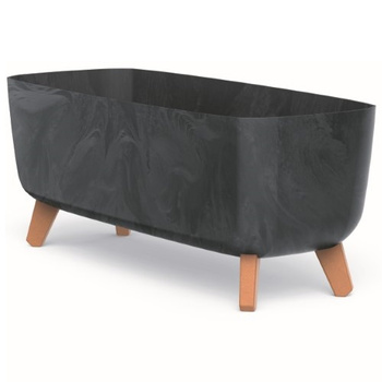 Doniczka na nóżkach antracytowa Gracia Case Beton Effect DGCL600E-S433