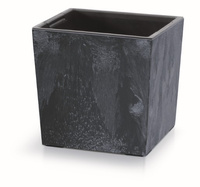 Doniczka kwadratowa z wkładem antracytowa URBI SQUARE LOW BETON EFFECT DURS300LE-S433