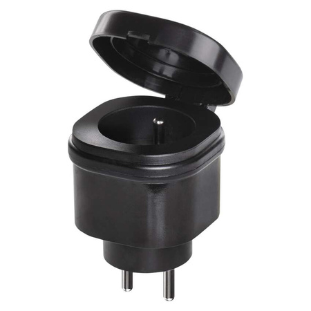 Zestaw 2-gniazd na pilota czarny IP44 Emos P0067 