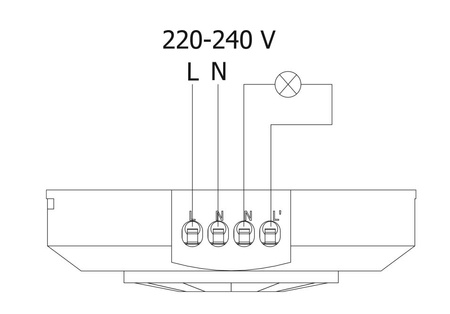 Czujnik ruchu biały współpracuje z LED CR-8.200W 240V 360st 8m IP44 GTV CR-CR8000-00