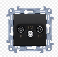 Gniazdo antenowe RTV-SAT czarny mat SIMON 10 CASK.01/49 Kontakt-Simon