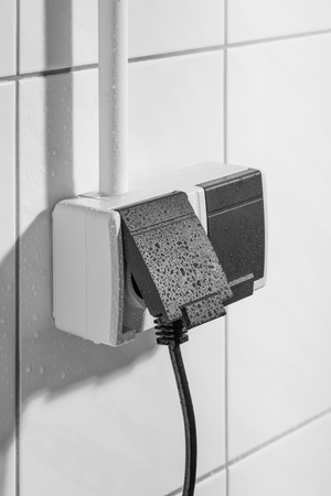 Gniazdo podwójne natynkowe hermetyczne szare IP55 Aquant 2K 5042-10