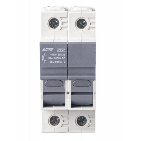 Rozłącznik bezpiecznikowy 32A 10 x 38mm 2P 1000V DC  APV-SPB-2P