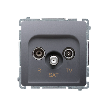 Gniazdo antenowe przelotowe RTV-SAT Inox Basic BMZAR-SAT10/P.01/21 Kontakt-Simon