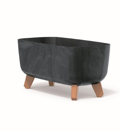 Doniczka antracytowa na nóżkach GRACIA CASE BETON EFFECT DGCL400E-S433