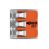 Szybkozłaczka przeźroczysta 3 x 0,14-4mm linka - drut Wago 221-413 