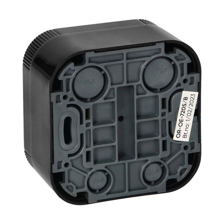 Gniazdo pojedyncze natynkowe schuko czarne IP20 ToDo 10szt Orno OR-OE-7205(GS)/B/10