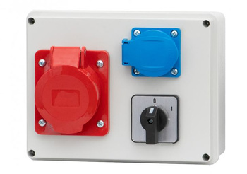 Rozdzielnia zasilająca R-190 gniazda 32A 5p 230V 0/1 (25A) F-elektro F3.0088