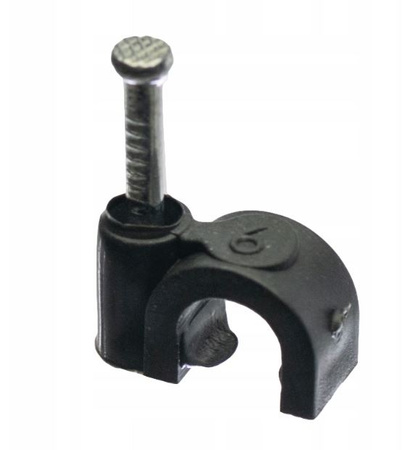 Uchwyt kablowy 6 mm czarny Pawbol H.7004C opk=100szt