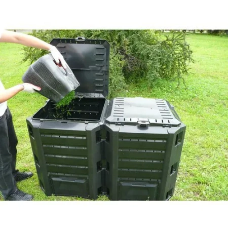Kompostownik 2-komorowy czarny MODULE COMPOGREEN 800l IKLM800C-S411