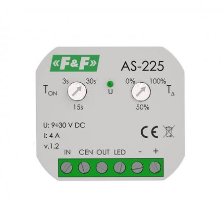 Automat schodowy do puszki fi60 4A 10-90s 9-30V DC F&F AS-225