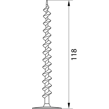 Kołek montażowy do styropianu biały KWM-120 22.118 1opk=4szt. 