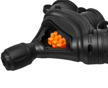 Rozgałęźnik do przedłużacza 3-gniazda z/u czarny 16A 250V IP54 Plastrol W-01158