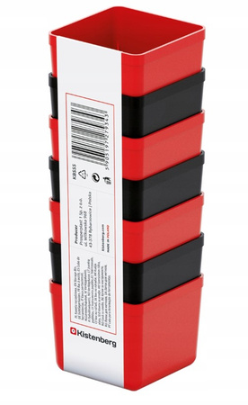 Zestaw 7 szt pojemników czerwonych Unite Box Kistenberg KBS55CZ 