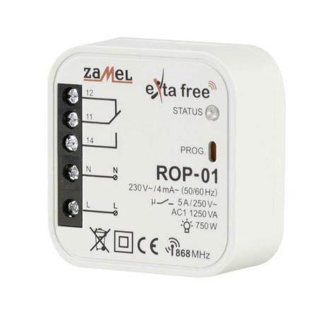 Radiowy odbiornik dopuszkowy 1-kanałowy ROP-01 Zamel EXF10000047