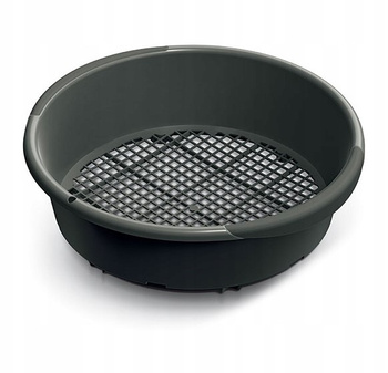 Sito do przesiewania ziemi okrągłe czarne GARDEN SIEVE ISIO370M-S411