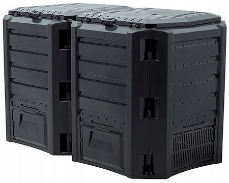 Kompostownik 2-komorowy czarny MODULE COMPOGREEN 800l IKLM800C-S411