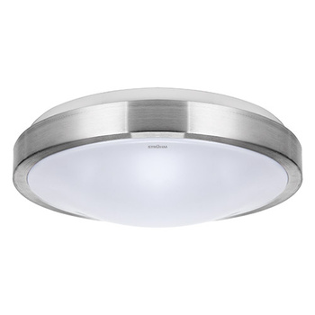 Plafon okrągły srebrny ALEX LED C 24W 1680lm 4000K IP44 03564 Strühm