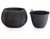 Doniczka okrągla czarny beton BOWL DKB290-B411