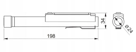 Latarka LED 6W 400lm 6400K 3xAA IP44 czarna na baterie GTV LT-LB6WT2-60