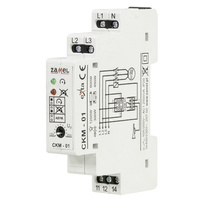 Przekaźnik kolejności, zaniku i asymetrii faz 10A 1P CKM-01 Zamel EXT10000019