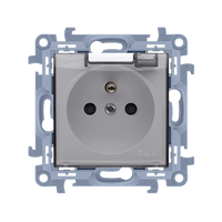 Gniazdo pojedyncze z uziemieniem bryzgoszczelne IP44 biały SIMON 10 CGZ1BU.01/11A  Kontakt-Simon