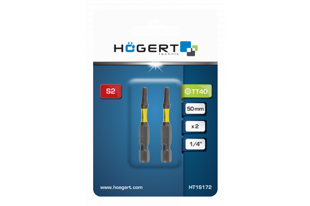 Końcówka wkrętakowa udarowa Torx TT40 50mm 2szt. Hogert HT1S172 