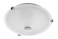 Plafon okrągły biały z czujnikiem ruchu 2x40W E27 240V 360st IP20 GTV OS-PLCRKM-00
