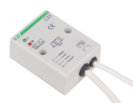 Przekaźnik kolejności, zaniku i asymetrii faz 10A 1Z 4sek 45V F&F CKF