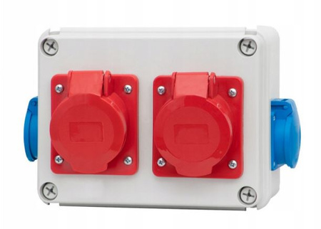Rozdzielnia zasilająca R-190 gniazda 16A 5p 32A 5p 2x230V F-elektro F3.0307