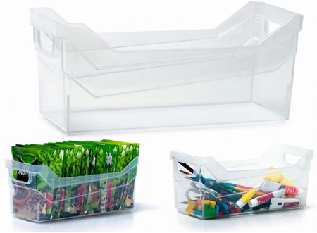Pojemnik plastikowy uniwersalny przeźroczysty NUK1L 28x12x12 cm