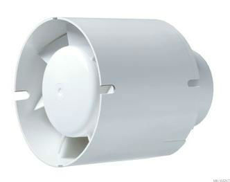Wentylator kanałowy fi 125 230V 16W 190m3/h 38dB o przepływie mieszanym standard biały Vents 125VKO1