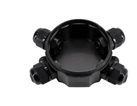 Puszka natynkowa hermetycza z dławicami IP66 Bemko E04-HP4-M16-IP66