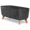 Doniczka na nóżkach antracytowa Gracia Case Beton Effect DGCL600E-S433