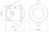 Mikrofalowy czujnik ruchu biały zasięg 1-8m CM-5 1200W 240V 360st GTV AE-CM5000-00