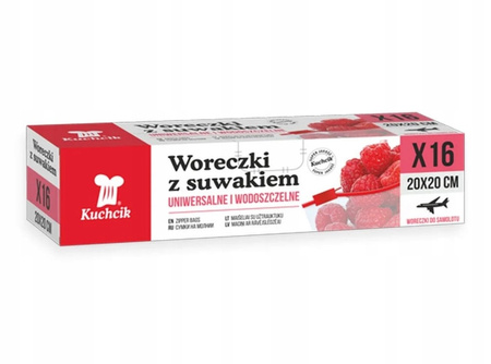 Woreczki śniadaniowe strunowe mocne 20 x 20 cm 16 sztuk Kuchcik 