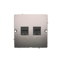 Gniazdo RJ45 kat.5e + RJ11 stal inox BMF5T.02/21 SIMON BASIC
