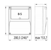 Rozdzielnia budowlana 8-mod 2x32A/5 2x250V IP44 R-BOX Pawbol B.1809