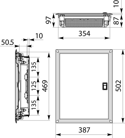 Rozdzielnia podtynkowa modułowa 2 x 14-mod IP40 IDEAline 69.214